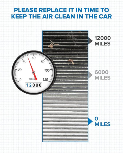 PHILTOP Cabin Air Filter w/Activated Carbon, Compatible with Model3 Tesla 3 2018-2020, Carbon Filter Up Dust Pollen Odor