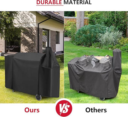 Grill Cover for Pit Boss Austin XL,Rancher XL,1000/1100/1150 Series,Z Grill 1000 Series,All-Weather Outdoor Heavy Duty 600D Waterproof Pitboss Smoker Cover for 1000SC,1000Sq,1000SC2 Pellet Grill,Black