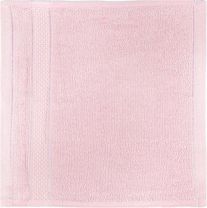 Casa Lino Face Towels & Body Wash Cloths for Showering - 100% Cotton Wash Cloths for Bathroom - Highly Absorbent & Quick Drying Washcloth Set - Cotton Washcloths 24 Pack (12" x 12") - (Blush Pink)