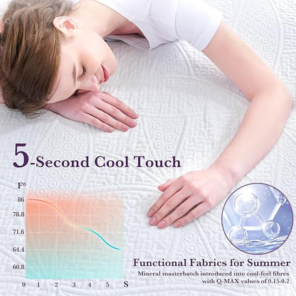 SINWEEK 3 Inch Gel Memory Foam Mattress Topper with Cooling Cover Ventilated Soft Mattress Pad, Bed Topper, CertiPUR-US Certified, Twin XL Size,