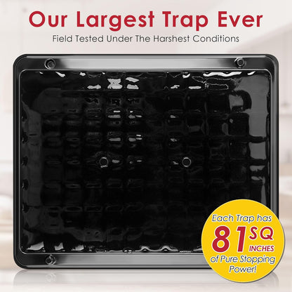 Qualirey 16 Pack Jumbo Rat & Mouse Glue Traps, 11.8 X 9.84 in Large Heavy Duty Mouse Traps Indoor for Home, Pre Scented Adhesive Plastic Tray with for Spider, Snake, Mice, Kids and Pet Safe (Black)