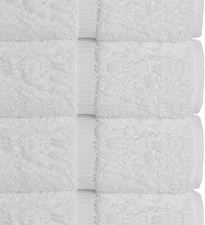 Chakir Turkish Linens Premium Cotton Absorbent Turkish Towels (Bath Towel - Set of 4, White)