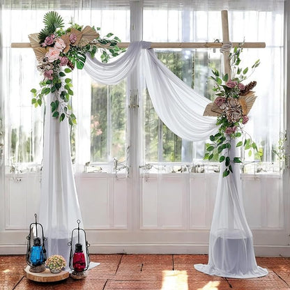 MDS Halloween Chiffon Draping Fabric - 2 Panel, 30" Wide x 20ft Long - Sheer Spooky Arbor & Canopy Drapery for Haunted House Backdrops, Party Ceilings, DIY Costumes & Themed Events - Cool Gray