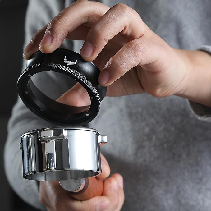 51mm Magnetic Dosing Funnel and Espresso Puck Screen Kit- Premium Portafilter Funnel And Puck Filter For 51 mm Portafilter Basket