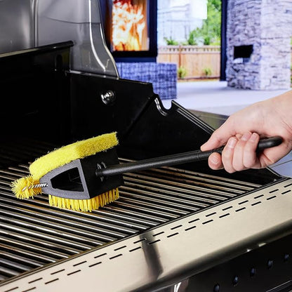 Mr. Bar-B-Q XL Triple Action Grill Brush and All in One Grill Cleaner Powered by Scrub Daddy