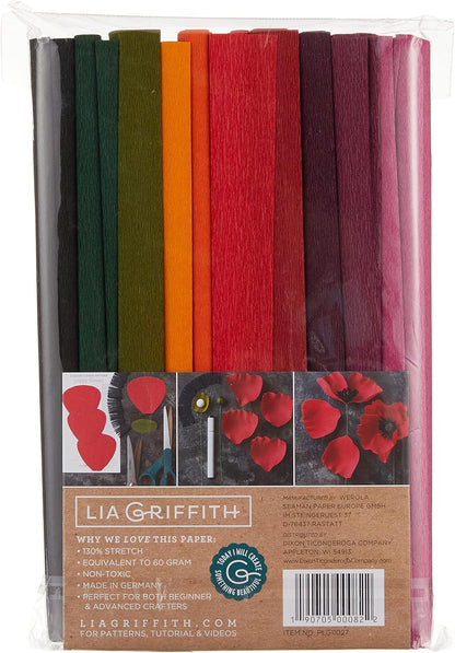 Creativity Street Lia Griffith PLG11027 Extra Fine Crepe Paper, 53.3 Total Square Feet, Enchanted Garden,10 Count, 53 Sq Ft
