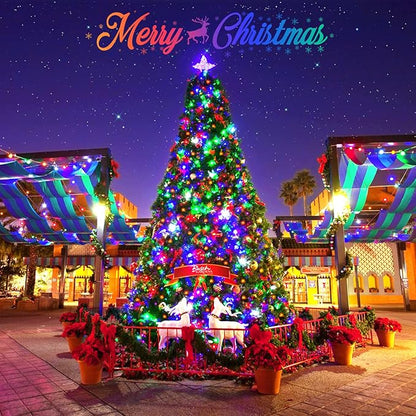 JMEXSUSS 250 LED Christmas Lights Indoor, 91.5ft Connectable Multicolor Christmas Lights Outdoor Waterproof, 8 Modes String Light Plug in for Wedding Party Garden Decorations