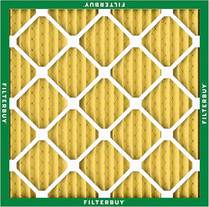 Filterbuy 24x24x1 Air Filter MERV 11 Superior Pet & Allergy Defense (4-Pack), Electrostatic Pleated HVAC AC Furnace Filters Replacement, Made in USA (Actual Size: 23.38 x 23.38 x 0.75)