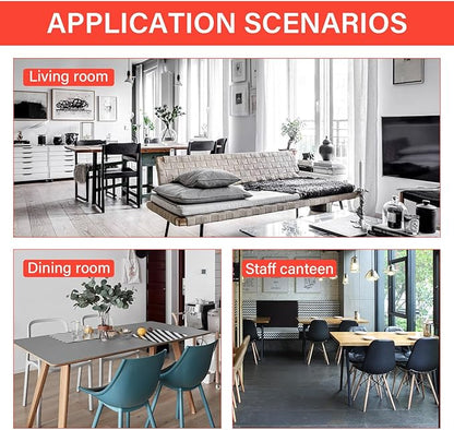 PayLessHere Dining Table Set Glass for Small Spaces Kitchen Table and Chairs for 4 Table with Chairs Home Furniture Rectangular Modern, White Glass