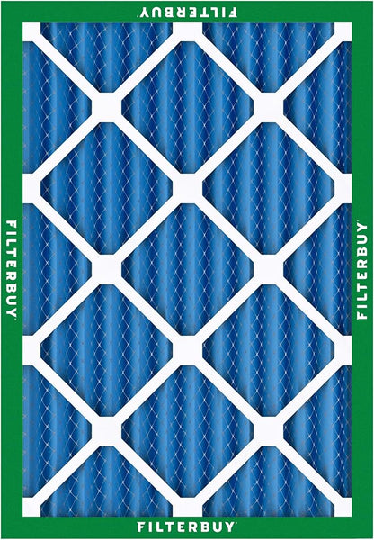 Filterbuy 15x20x2 Air Filter MERV 13 Optimal Smoke & Allergy Defense (3-Pack), Electrostatic Pleated HVAC AC Furnace Filters Replacement, Made in USA (Actual Size: 14.50 x 19.50 x 1.75)