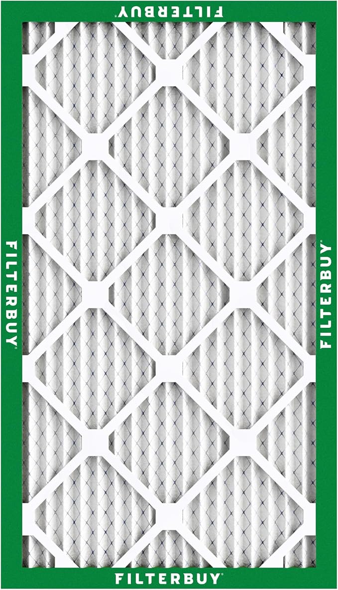 Filterbuy 14x24x1 Air Filter MERV 8 Essential Dust & Allergy Defense (5-Pack), Electrostatic Pleated HVAC AC Furnace Filters Replacement, Made in USA (Actual Size: 13.38 x 23.38 x 0.75)
