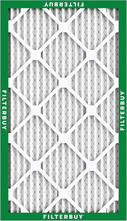 Filterbuy 16x25x1 Air Filter MERV 8 Essential Dust & Allergy Defense (5-Pack), Electrostatic Pleated HVAC AC Furnace Filters Replacement, Made in USA (Actual Size: 15.50 x 24.50 x 0.75)