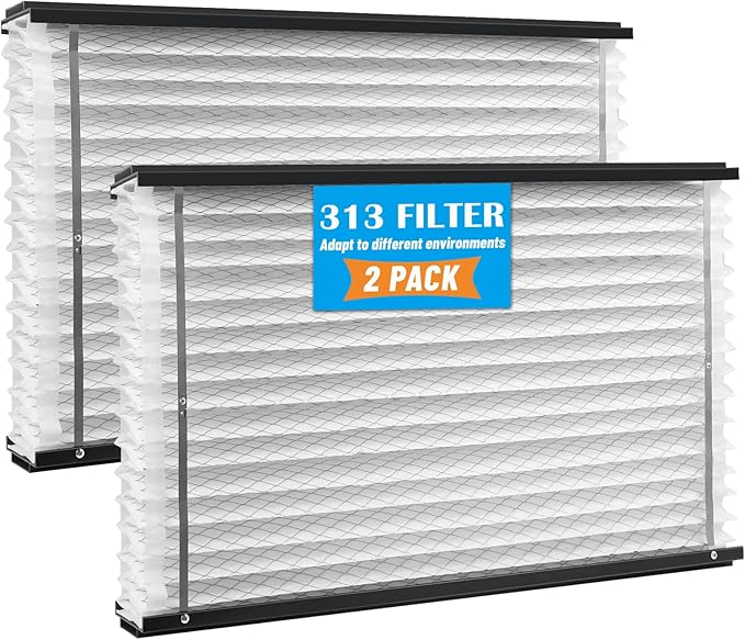 2-Pack 313 Replacement Filter Compatible with AprilAire 1310, 2310, 3310, 4300 Whole House Air Purifier, 20x20x4 Inches MERV 13 Furnace Air Filter
