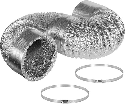 Hydro Crunch 4 inch 100 CFM Booster Fan & 4" x 12" Carbon Filter with 4" x 25ft. Ducting Hydroponic Ventilation Kit