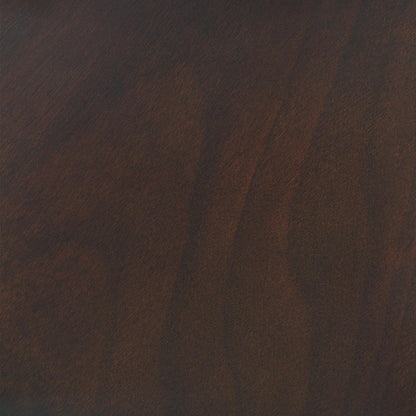 Maykoosh Round End Table with Glass Top & Espresso Finish - Accent Table