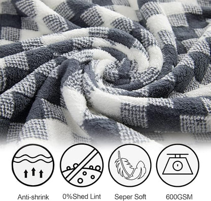 Grey Bath Towels Set of 4, Towels Large Bathroom 35X70in 600 GSM Quick Dry Towel Microfiber Thick Bath Towel Diamond Pattern Super Soft Absorbent Bath Sheets Towels for Adults Bathroom Spa Hotel