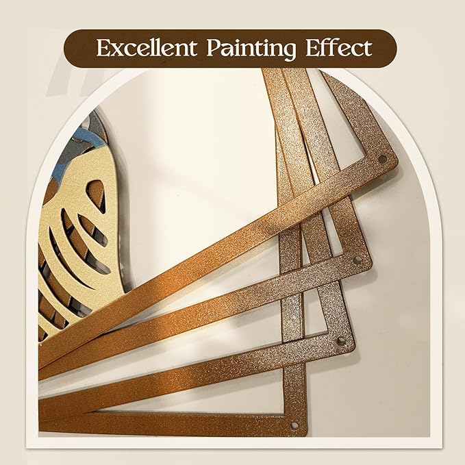 Glamativity 4 Pcs Colorful And Black Double-Sided Abstract Mountain Metal Wall Art , Mountain Line Art Décor, 3D Textured Minimalist Wall Decor, Rustic Nature Wall Décor for Living Room Bedroom Study (Mountain, M Size 17 x 12'')