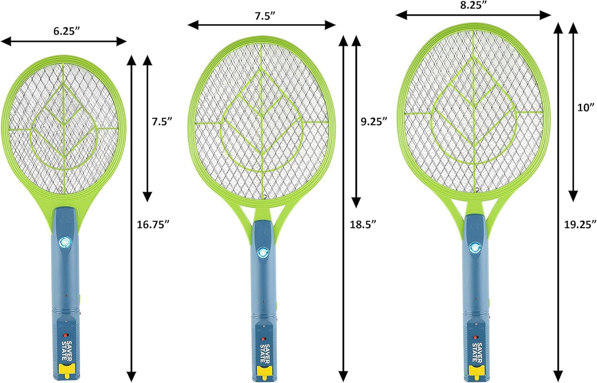 SWAT IT! Bug Zapper Rechargeable Bug Zapper Racket, 4000 Volt, USB Charging Cable, 2 Pack (Medium)