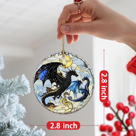 Christmas Ornament, Christmas Decoration, Ceramic-Style Dragon Ornament, Heirloom Keepsakes, Holiday Ornaments, Holiday Presents, Unique Xmas Gifts, Gift Exchange Ornaments, Gift Idea