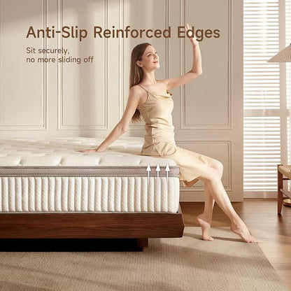 Queen Mattress, 12 inch Queen Size Cooling Gel Memory Foam Mattresses for Pressure Relief, Medium Firm Hybrid Mattress in a Box, CertiPUR-US Certified