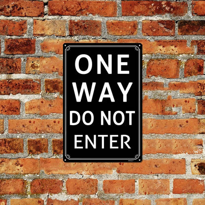 8x12" One Way - Do Not Enter Parking Lot Sign - High-Intensity Grade Aluminum, Weatherproof & Fade-Resistant, Ideal for Outdoor & Indoor Use - Curbside Sign
