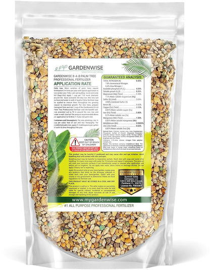 8-4-8 Professional Palm Tree Fertilizer Plant Food; for Indoor Potted Plants and Outdoor Landscape Palm Trees; Quick-Release Nitrogen Fertilizer and Continuous Feeding (3 QUARTS)