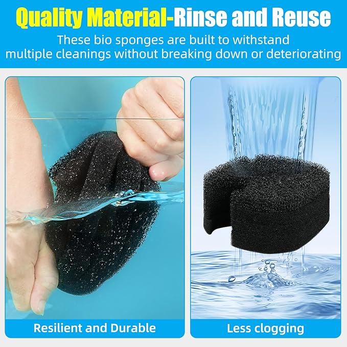 AQUANEAT 16 pcs Replacement Canister Filter Pads Compatible with AMOSIJOY/PONDFORSE 172/225/265GPH Aquarium Filter Media Generic Floss