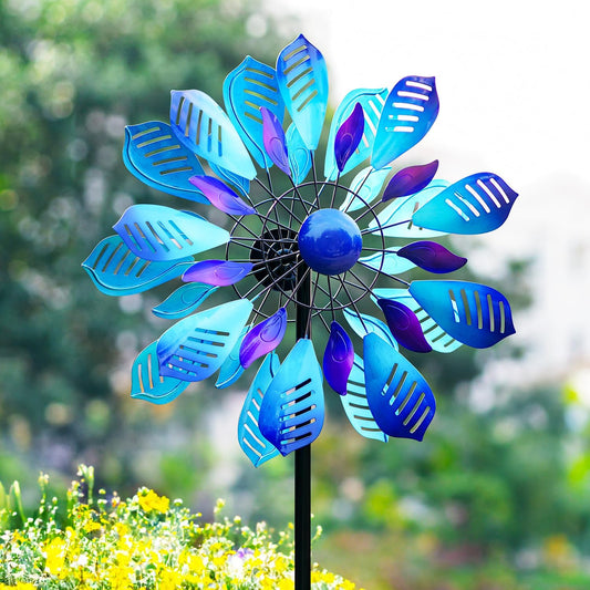 Garden Wind Spinners Outdoor, Metal Yard Spinner, Large Wind Spinner, Gift for Family Friends(84'' H x 24'' W)
