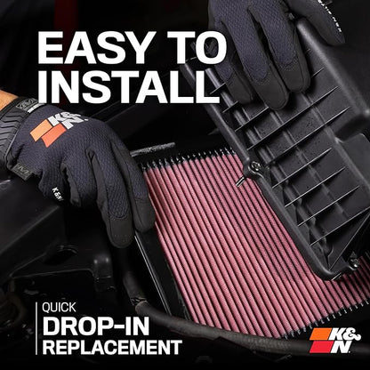 K&N High-Flow Original Lifetime Engine Air Filter: Increase Power: Premium, Washable: Compatible with 2002-2020 TOYOTA: 4Runner, Tacoma, Tundra, FJ, Hilux, Land Cruiser, 33-2281