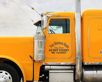 Custom US DOT Trucking Decal Stickers Tow Truck, Trucking, 18 Wheeler, Van MC Number Company Logos MC Numbers Weather Proof and Permanent Truck Signs