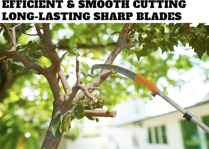 48-144" Telescoping Pole with Tree Pruner Extendable for Tree Trimming // Manual Pole Saws for Tree Trimming // Long Tree Trimmer with Telescopic Extension Pole // The Ultimate Tree Pruning Pole Saw