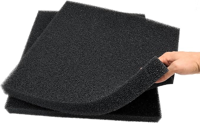 Aquarium Filter Bio Sponge Pad, Foam Sponges Filter Media, Cut fit it Filter Accessories for Fish Tanks and Ponds (18"x18"x1.6" (20PPI) 2 Pack)