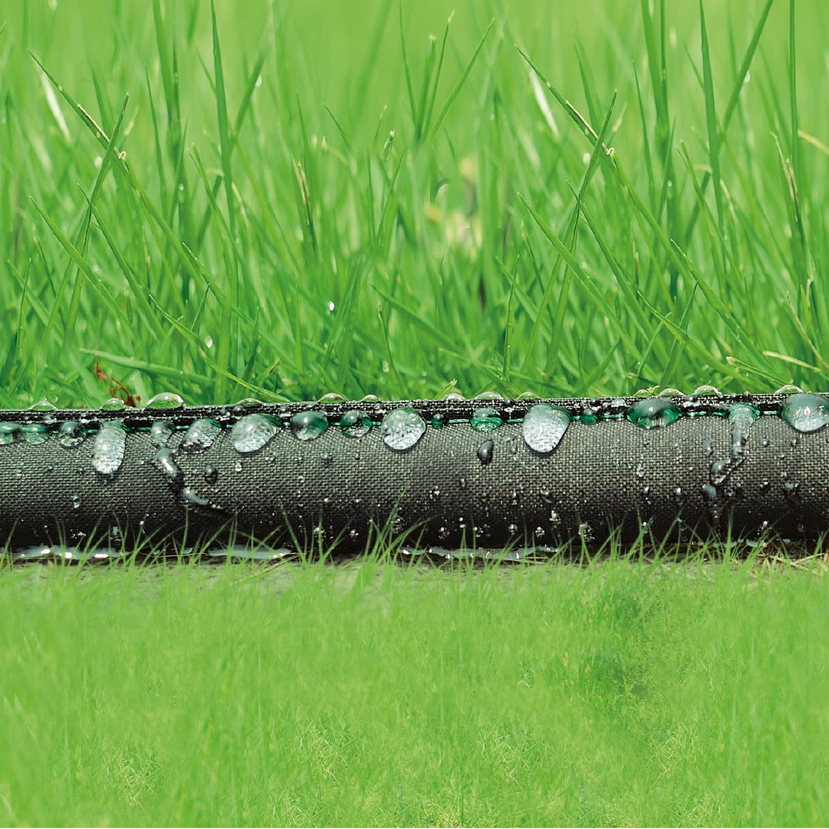Hourleey Flat Soaker Hose 100 FT for Garden, 100' (50FT x 2) Linkable Consistent Drip Irrigation Hose, Leak-free Dual-layer Design Saving 80% Water Garden System Water Hose with Holes