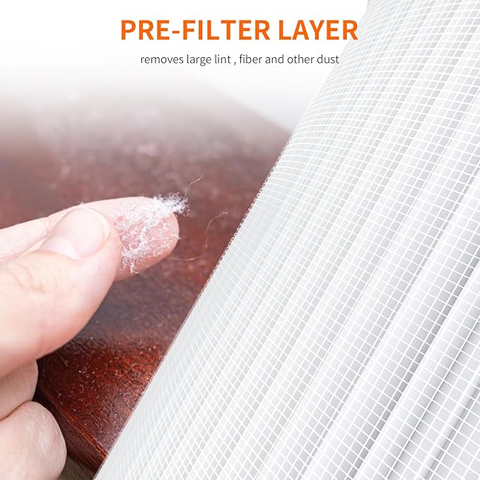 AIRROMI A2001 HEPA Air Purifier Replacement Filter, 3-In-1 Original Filter, Remove 99.97% of 0.3 Micron Particle 2 Pack White Activated Carbon