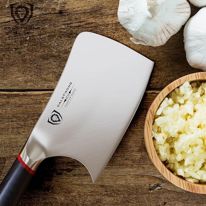 Dalstrong Meat Cleaver Knife-4.5"-Phantom Series-Premium Japanese High-Carbon Steel-Razor Sharp-Spanish Pakkawood Handle Kitchen Knife Gift-Meat Cutting, Carving- w/Sheath