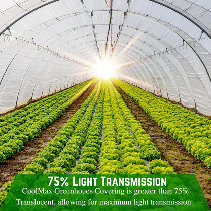 Farm Plastic Supply - Clear Coolmax Greenhouse Plastic Sheeting - 6 Mil - 4 Year UV Resistant Infrared Anti-Condensate Green House Covering Thermal Greenhouse Plastic 6 mil (40' x 50')