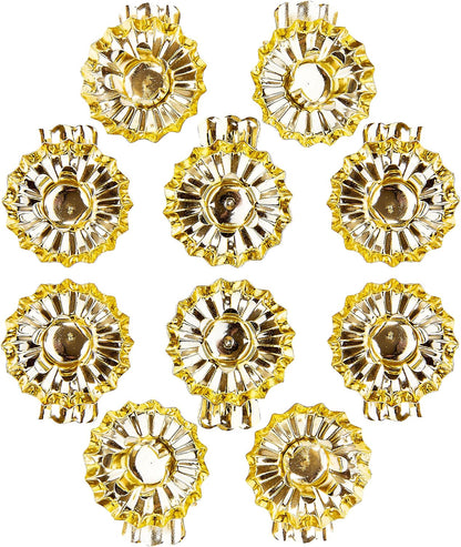 BRUBAKER 20 Pack Tree Candle Holders for Christmas Tree - Gold - Traditional Vintage Candle Holders with Clip