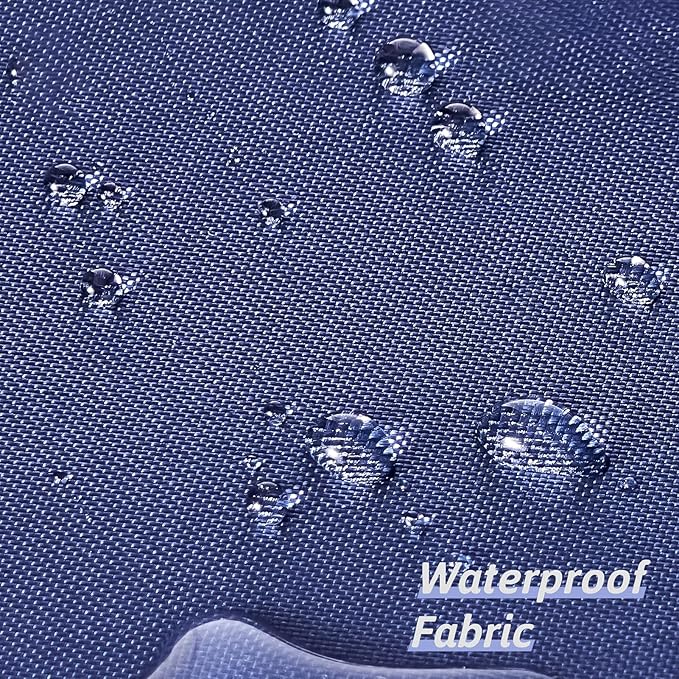 Furlinic No Hook Fabric Shower Curtain,Small Stall Shower Curtain Liner,Bathroom Curtains with 6 Plastic Split Grommets,Waterproof & Machine Washable,Navy Blue,Half Narrow 48x72 Inch.