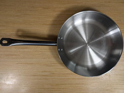 Shawnee 12-Inch Tri-Ply Stainless Steel Frying Pan – Induction & Oven Safe to 500°F – Professional Chef Skillet with Stay-Cool Handle