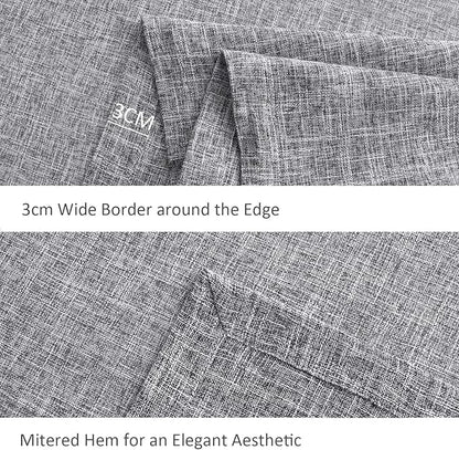 maxmill Flaxy Faux Linen Table Cloth with 2-Tone Slubby Texture Wrinkle Resistant Anti-Shrink Soft Tablecloth for Kitchen Dining Tabletop for Banquet Parties Rectangle 60 x 140 Inch Light Grey
