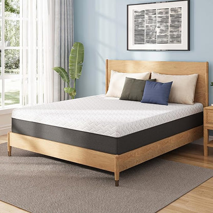 12 Inch Full Green Tea Memory Foam Mattress for Cool Sleep & Pressure Relief, Bed in a Box, Removable Cover No Fiberglass, CertiPUR-US Certified