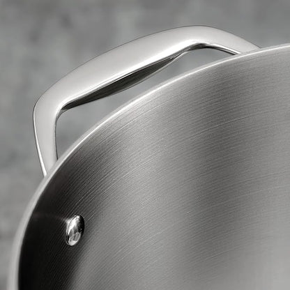 Tramontina Signature Tri-Ply Clad Stainless Steel 3-Quart Braiser Pan with Lid, Induction-Ready, Dishwasher-Safe, NSF-Certified, Made in Brazil