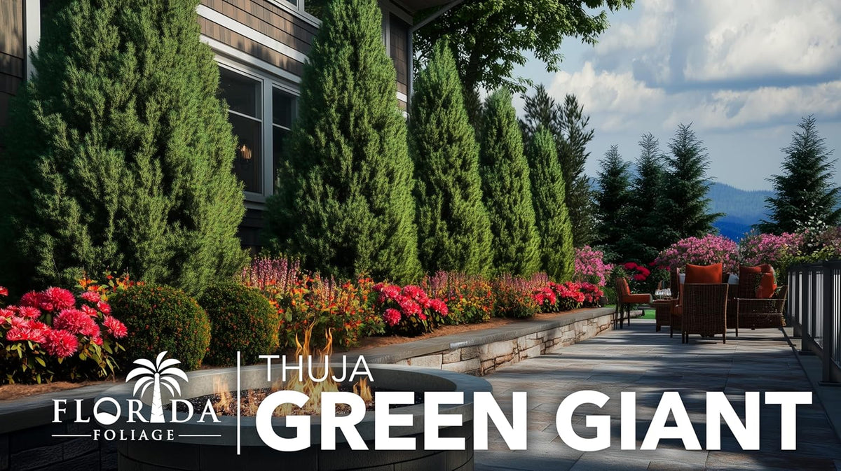 Thuja Green Giant | 30 Live Trees | Thuja standishii x plicata | Fast Growing Privacy Screen | Evergreen Landscape Plants for Borders