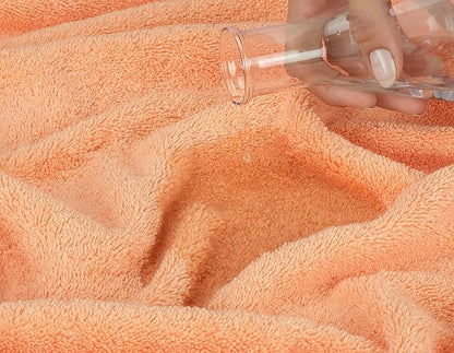 American Soft Linen Luxury Washcloths for Bathroom, 600 GSM 100% Cotton 4 Piece Turkish Wash Cloth Set, 13x13 in Soft Rags for Body and Face, Peach Washcloths