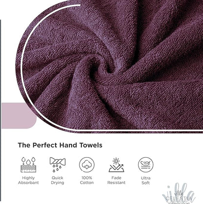 100% Cotton Wash Cloth for face & Body Set of 6, (12 x 12 inches) Sustainable, Soft, Highly Absorbent, Combed Cotton Wash Cloths Pack of 6 for Hotels, Spa, Bathroom, Dorm, Burgandy