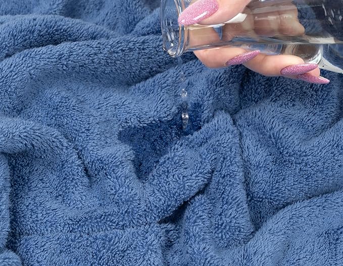 American Soft Linen Oversized Bath Sheet 40x80 Extra Large for Bathroom, 600 GSM 100% Cotton Turkish Jumbo Bathsheet Towels for Adults, Electric Blue Bath Sheet