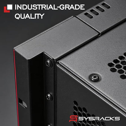Sysracks 15U Wall Mount Server Rack Cabinet, 19” Locking Network Rack, 24” Deep, Glass Door, with Fan, PDU and Shelf