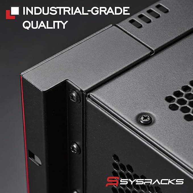 Sysracks 9U Wall Mount Server Rack Cabinet, 19” Locking Network Rack, 24” Deep, Glass Door, with Fan, PDU and Shelf
