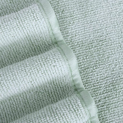 POLYTE Oversize, 60 x 30 in., Quick Dry Lint Free Microfiber Bath Towel Set, 6 Piece (Green)