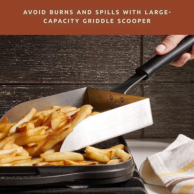Bellemain Smash Burger Spatula for Griddle - Stainless Steel Scraper Tool, Large - Fried Food Scoop, Stir Fry, Food Mover - Hibachi Tools, Flat Top Grill Accessories